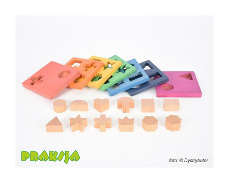 Drewniany tęczowy sorter kształtów – Tickit®