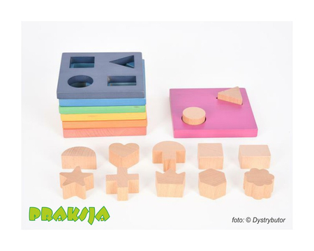 Drewniany tęczowy sorter kształtów – Tickit®