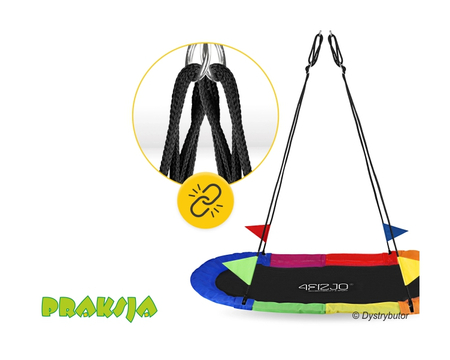 Huśtawka typu "Bocianie gniazdo", pełna - wielobarwna - 165x75 cm - 4Fizjo®