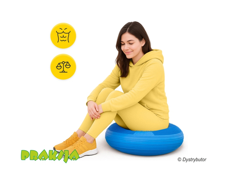 Duża poduszka sensomotoryczna ∅60 cm  - niebieska - 4Fizjo®