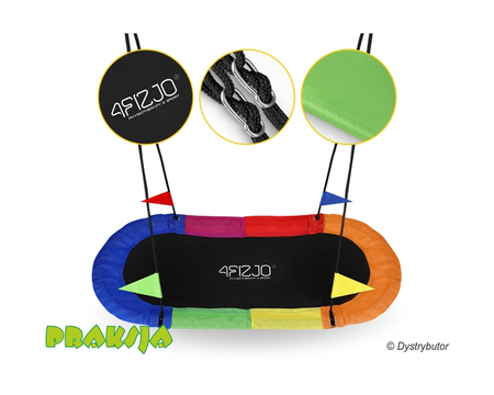 Huśtawka typu "Bocianie gniazdo", pełna - wielobarwna - 165x75 cm - 4Fizjo®