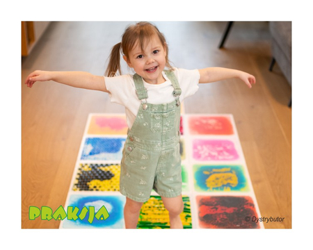 Ścieżka sensoryczna – gładkie płytki sensoryczne z cieczą - 30x30cm - /6 szt/ - Tullo®