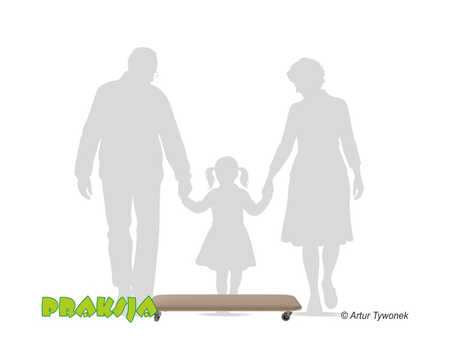 Deskorolka terapeutyczna 50x100 cm - wariant "Pastelowy" -  Praksja