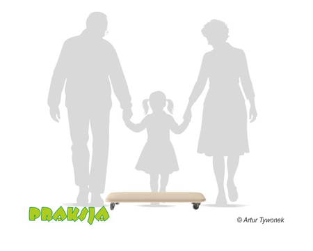 Deskorolka terapeutyczna 40x90 cm - wariant "Pastelowy" - Praksja