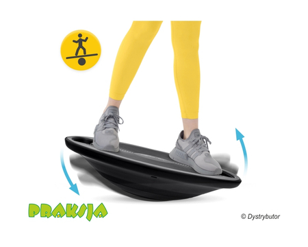 Dysk do balansowania - na półkuli - czarny - 4Fizjo®