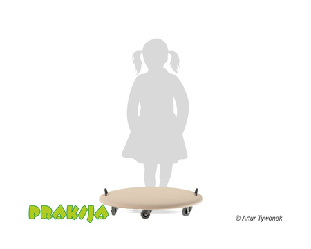 Deskorolka terapeutyczna - okrągła - ø62 cm - wariant "Pastelowy" - Praksja