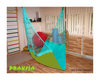 Zestaw:  "Start II" - Platforma 140x50 cm, Konik kwadratowy 140 cm, Deskorolka 60x40 cm, Hamak z siatką - Praksja