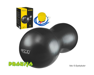 Piłka rehabilitacyjna PEANUT AIR BALL - czarna - 45x90 cm z pompką - 4Fizjo®