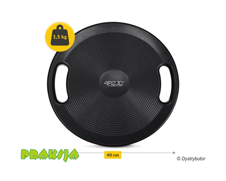 Dysk do balansowania - na półkuli - czarny - 4Fizjo®