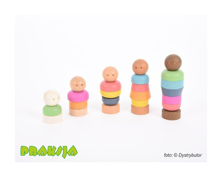Tęczowe drewniane ludziki mały zestaw – Tickit®