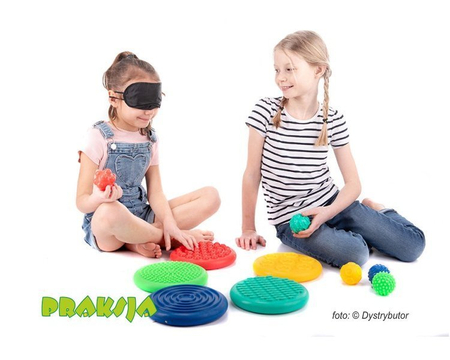 Memo sensoryczne   /zestaw 5 dysków + 5 piłeczek/ Tullo ®