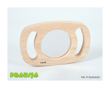 Lusterko w drewnianej obudowie z uchwytami – Tickit®