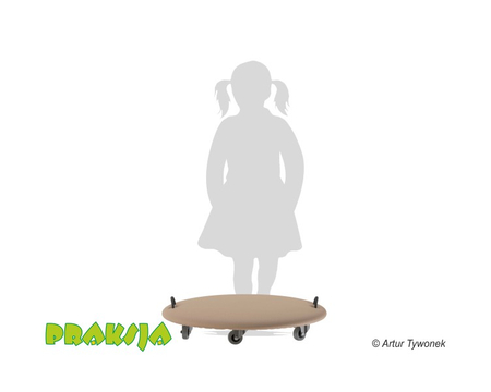 Deskorolka terapeutyczna - okrągła - ø62 cm - wariant "Pastelowy" - Praksja
