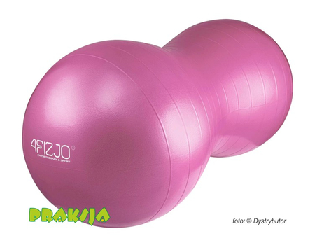 Piłka rehabilitacyjna PEANUT AIR BALL - różowa - 45x90 cm z pompką - 4Fizjo®