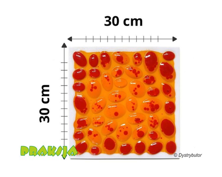 Ścieżka sensoryczna – fakturowe płytki sensoryczne z cieczą - 30x30cm - /4 szt/ - Tullo®