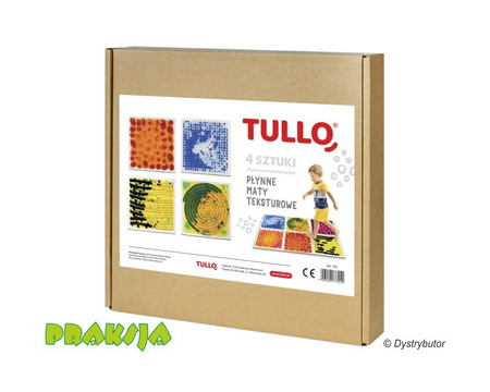 Ścieżka sensoryczna – fakturowe płytki sensoryczne z cieczą - 30x30cm - /4 szt/ - Tullo®