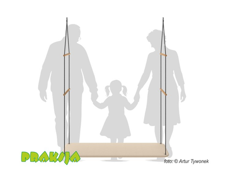 Huśtawka terapeutyczna typu "Platforma" 140x50 cm - wariant "Pastelowy" - Praksja