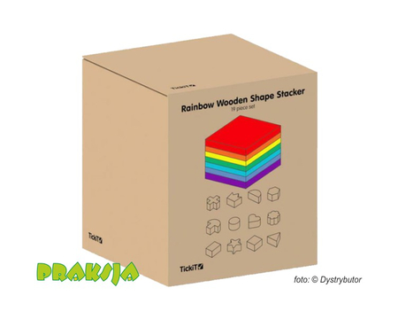 Drewniany tęczowy sorter kształtów – Tickit®