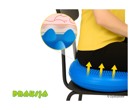 Duża poduszka sensomotoryczna ∅60 cm  - niebieska - 4Fizjo®