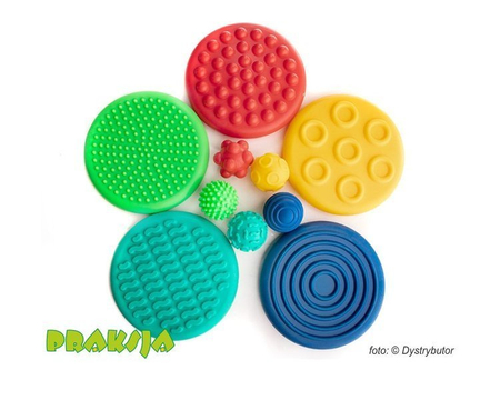 Memo sensoryczne   /zestaw 5 dysków + 5 piłeczek/ Tullo ®
