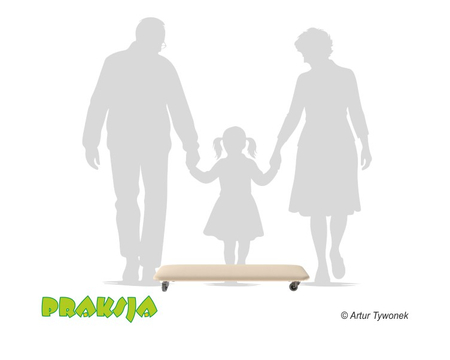 Deskorolka terapeutyczna 50x100 cm - wariant "Pastelowy" - Praksja