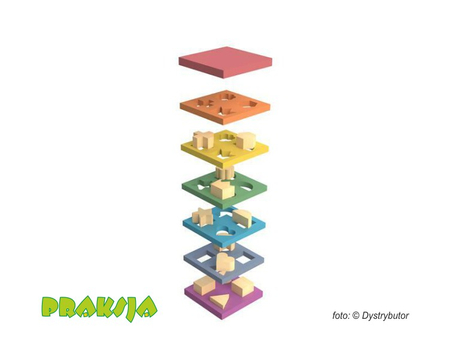Drewniany tęczowy sorter kształtów – Tickit®