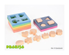 Drewniany tęczowy sorter kształtów – Tickit®