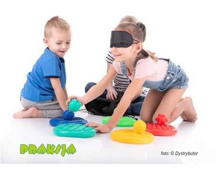 Memo sensoryczne   /zestaw 5 dysków + 5 piłeczek/ Tullo ®