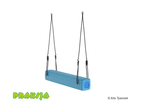 Huśtawka terapeutyczna typu "Konik kwadratowy" 120 cm - wariant "Pastelowy" - Praksja