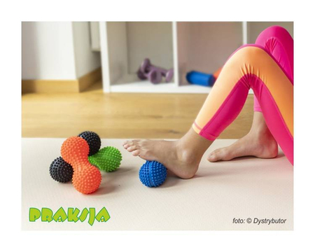 Piłeczka do masażu typu "Orzeszek" - czerwona - Duoball - Tullo®