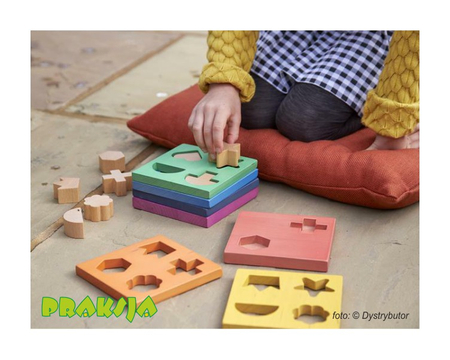 Drewniany tęczowy sorter kształtów – Tickit®