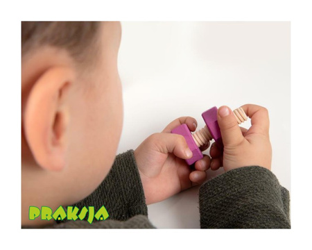 Tęczowe drewniane nakretki i śruby duży zestaw – Tickit®