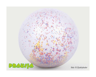 Piłka sensoryczna przeźroczysta z koralikami – Tickit®