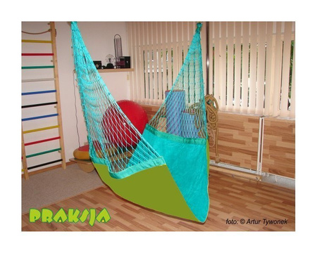 Zestaw:  "Start II" - Platforma 140x50 cm, Konik kwadratowy 140 cm, Deskorolka 60x40 cm, Hamak z siatką - Praksja