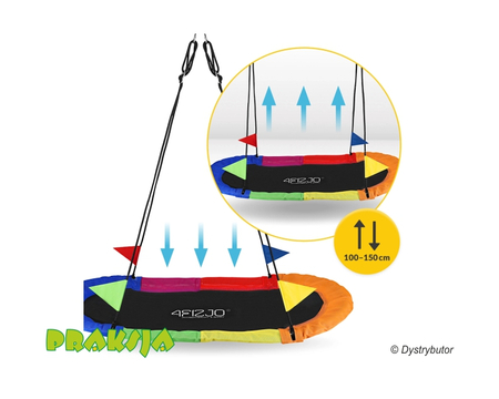 Huśtawka typu "Bocianie gniazdo", pełna - wielobarwna - 165x75 cm - 4Fizjo®