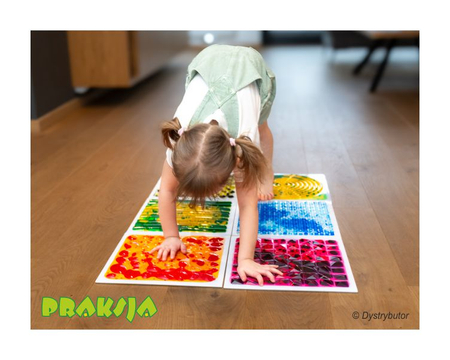 Ścieżka sensoryczna – fakturowe płytki sensoryczne z cieczą - 30x30cm - /6 szt/ - Tullo®