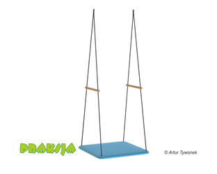 Huśtawka terapeutyczna typu "Platforma kwadratowa" 70x70 cm - wariant pastelowy - Praksja
