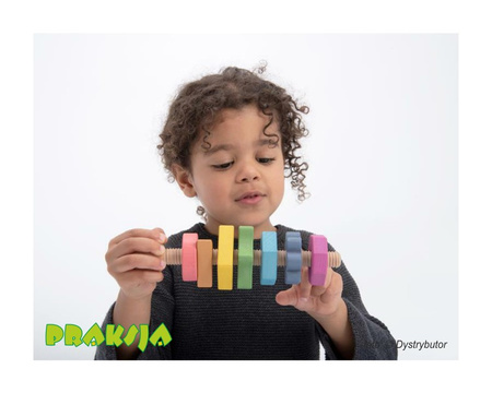 Drewniana śruba z tęczowymi nakrętkami  – Tickit®