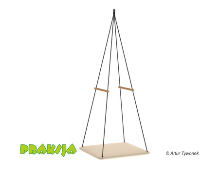 Huśtawka terapeutyczna typu "Platforma kwadratowa" 70x70 cm - wariant pastelowy - Praksja