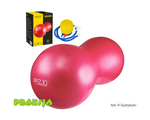 Piłka rehabilitacyjna PEANUT AIR BALL - czerwona - 45x90 cm z pompką - 4Fizjo®