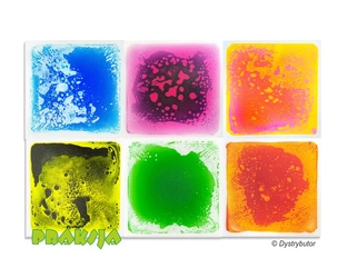 Ścieżka sensoryczna – gładkie płytki sensoryczne z cieczą - 30x30cm - /6 szt/ - Tullo®