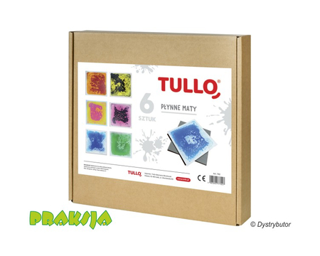 Ścieżka sensoryczna – gładkie płytki sensoryczne z cieczą - 30x30cm - /6 szt/ - Tullo®
